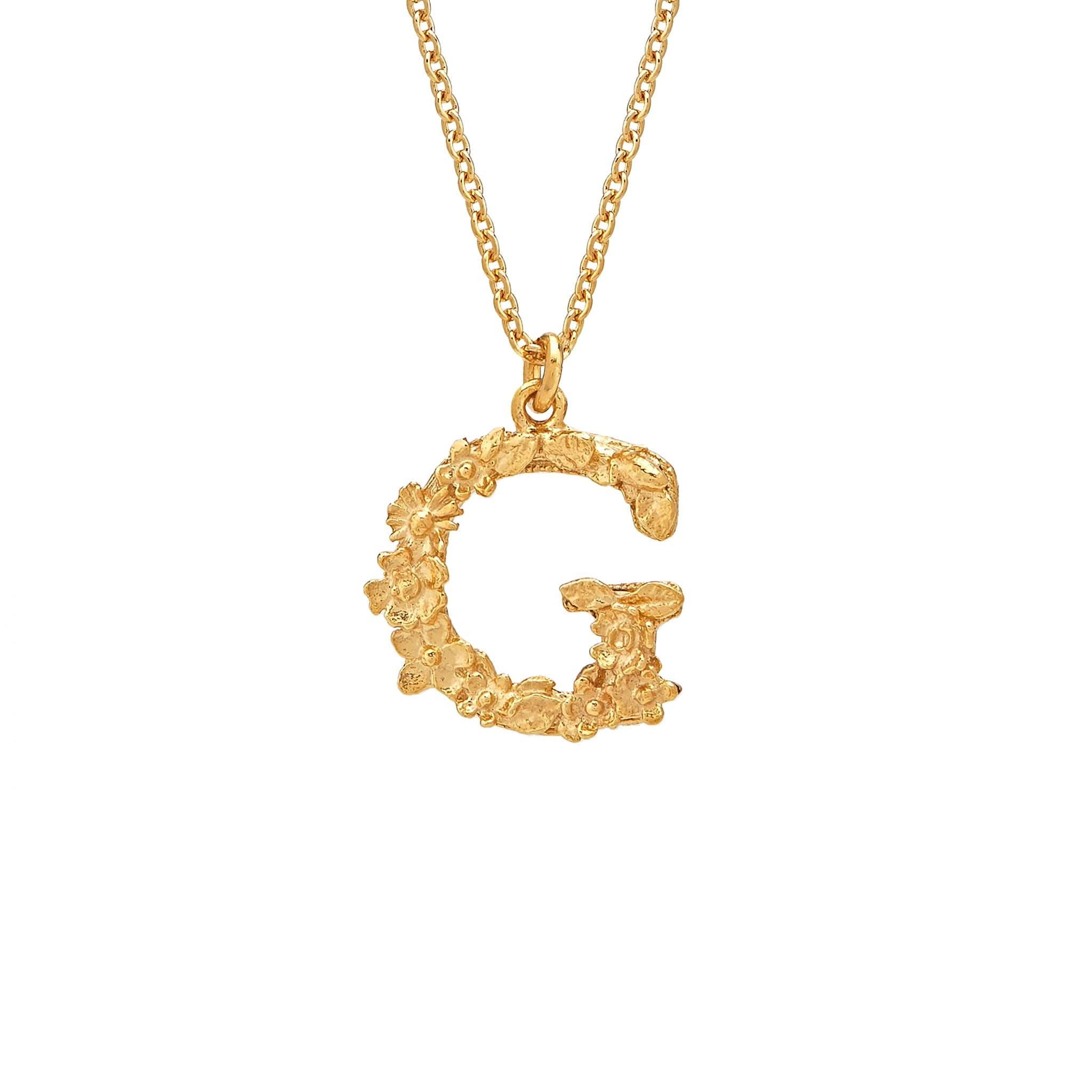 Alex Monroe Jewellery Alex Monroe Floral Letter G Necklace
