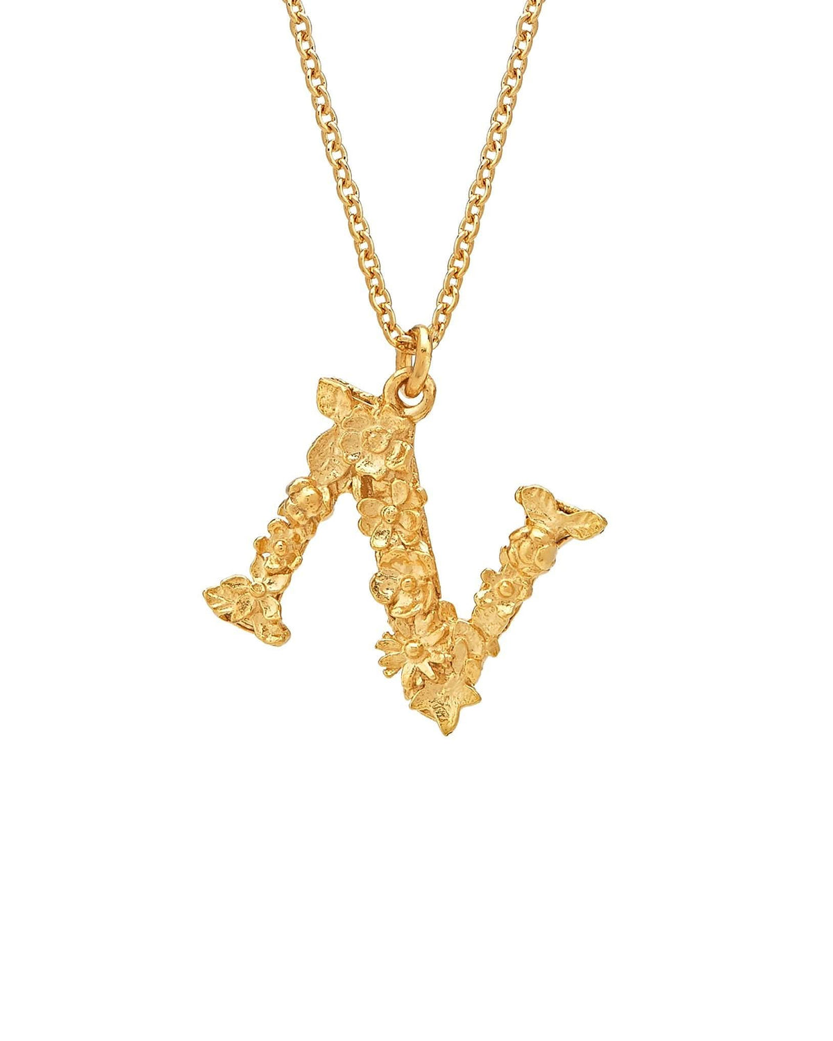 Alex Monroe Jewellery Alex Monroe Floral Letter N Necklace