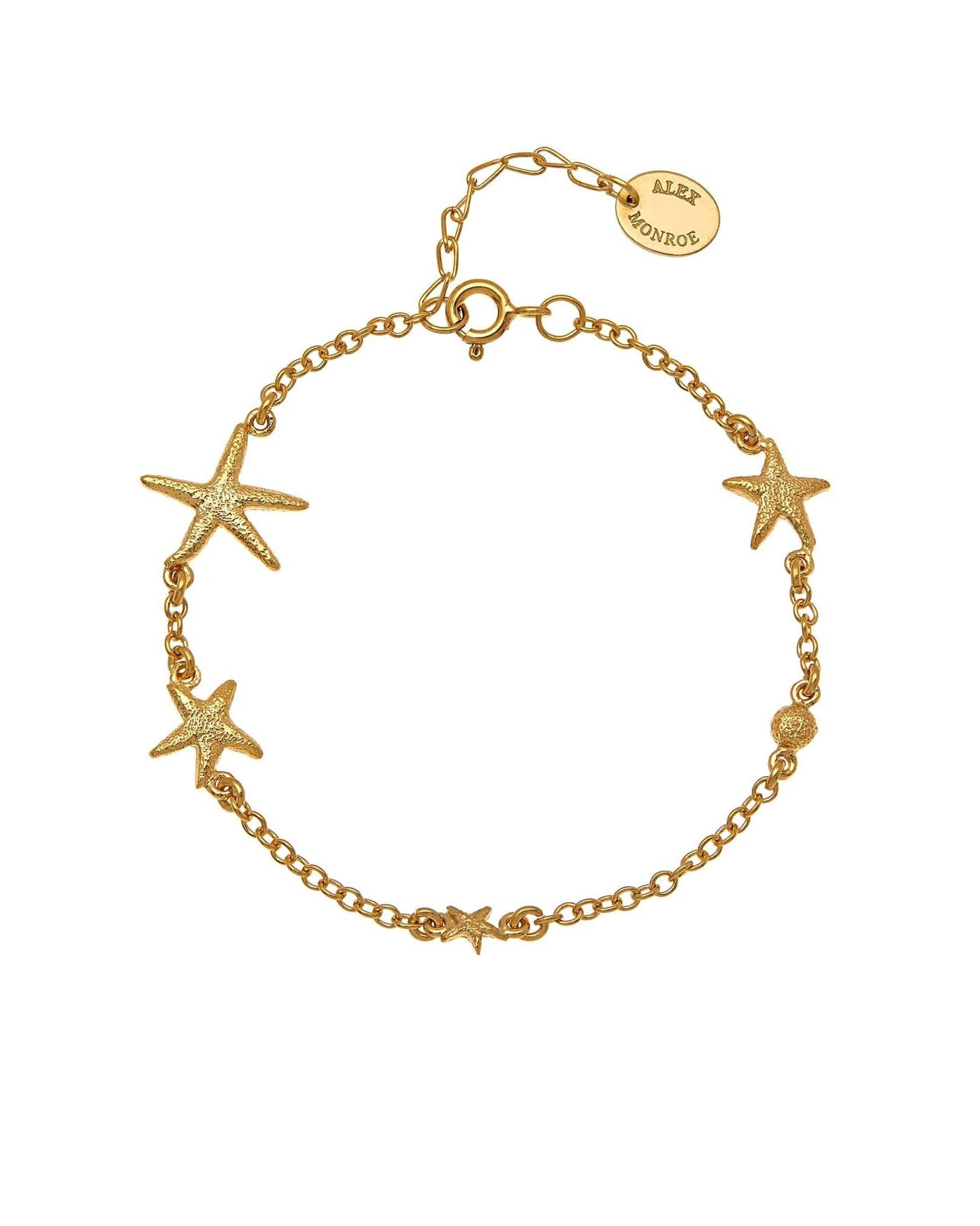 Alex Monroe Jewellery Alex Monroe Gold-Plated Silver Star Fish Constellation Bracelet