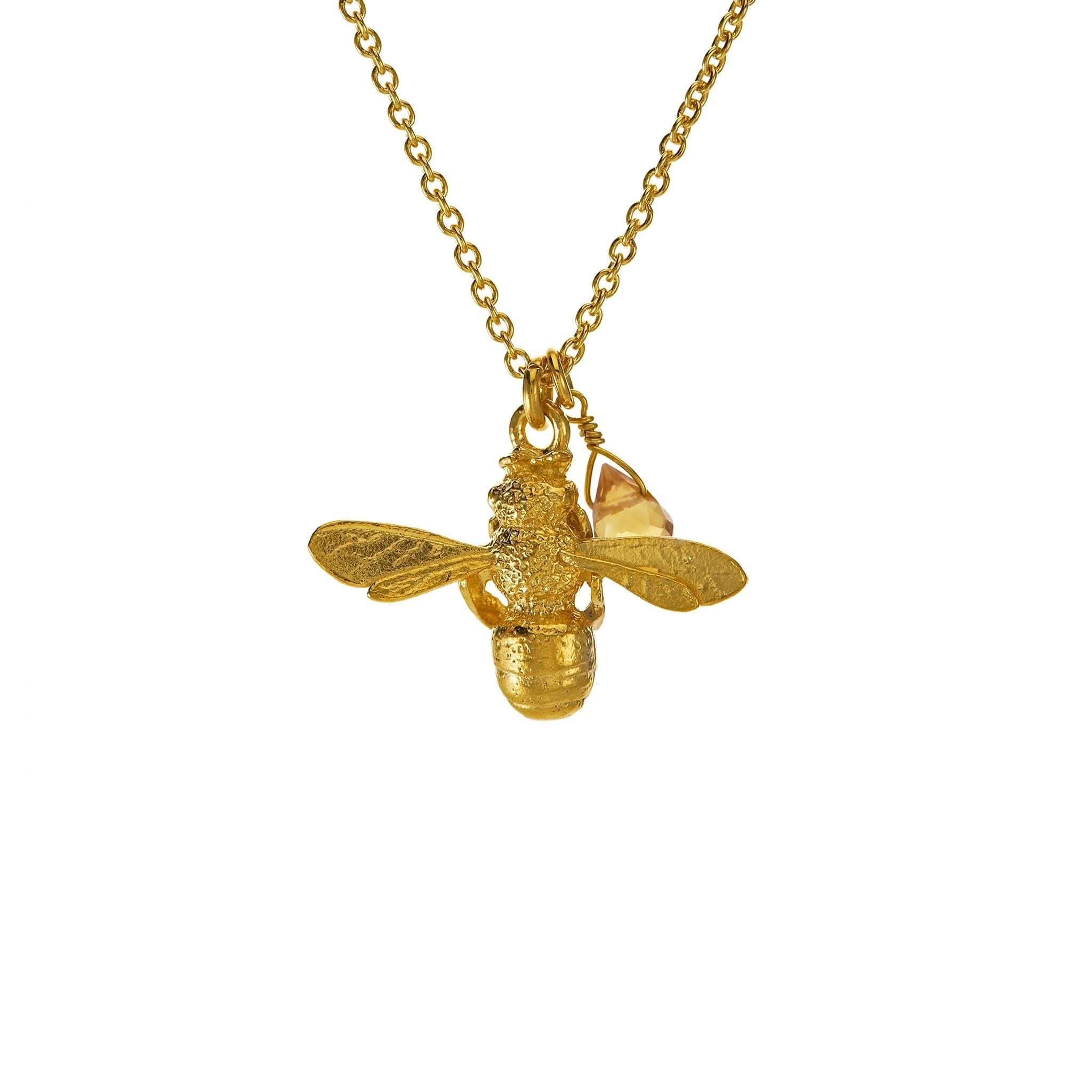 Alex Monroe Jewellery Alex Monroe Honey Bee and Citrine Pendant