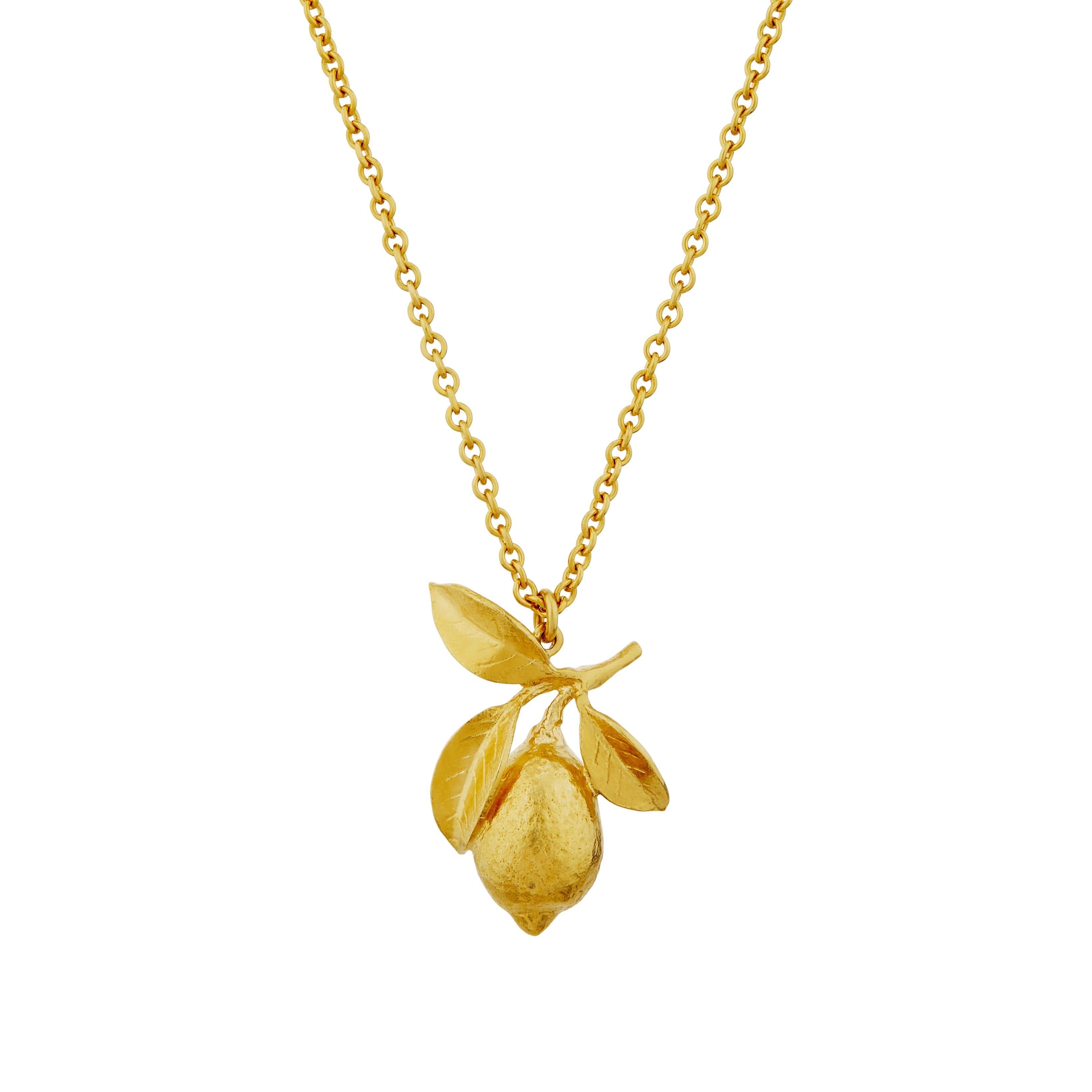 Alex Monroe Jewellery Alex Monroe Large Lemon and Leaf Pendant