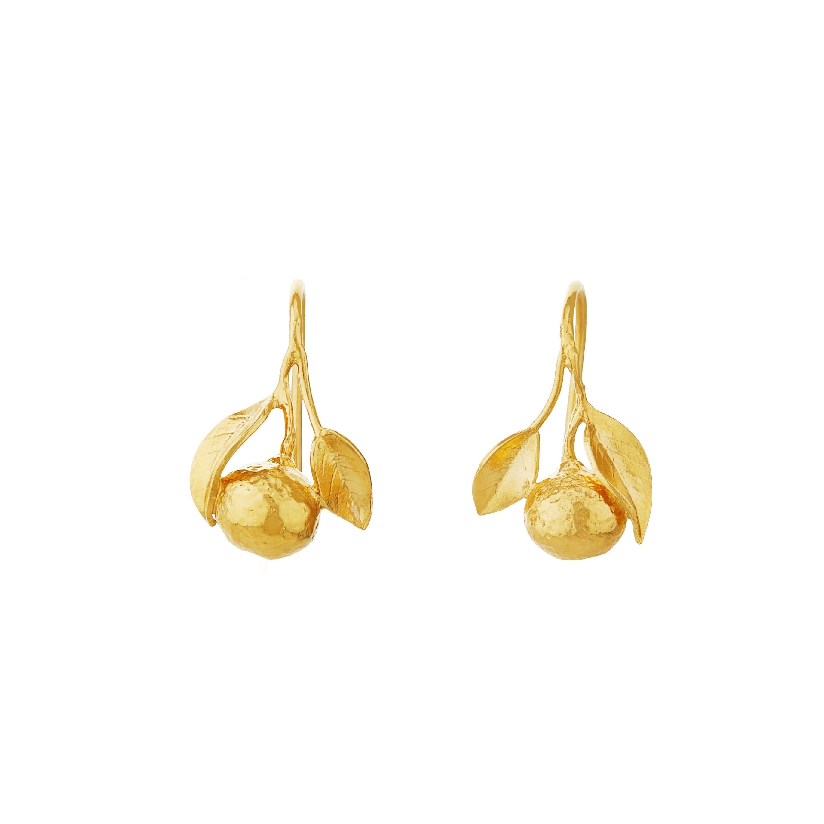 Alex Monroe Jewellery Alex Monroe Orange Hook Earrings
