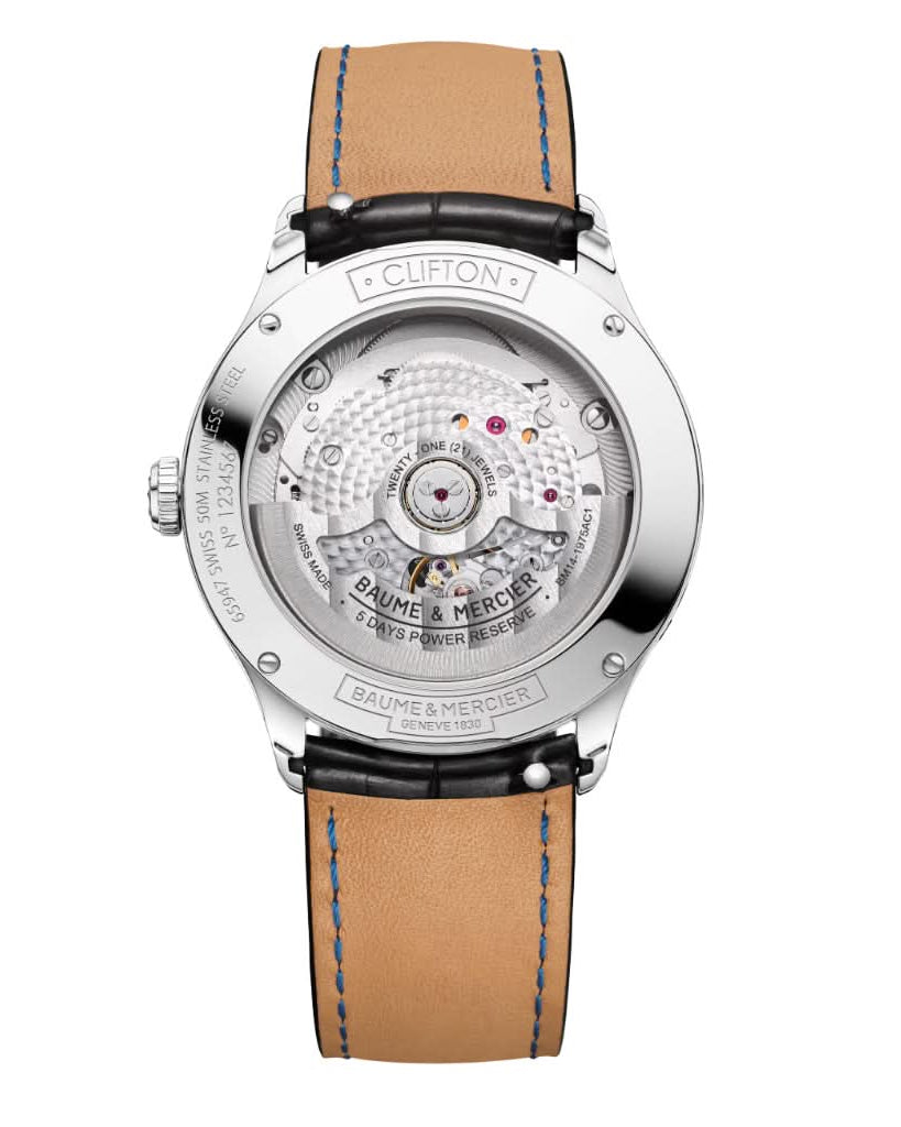 Baume et Mercier Luxury Watches Baume et Mercier Clifton Automatic Moon Phase Date Watch 10758