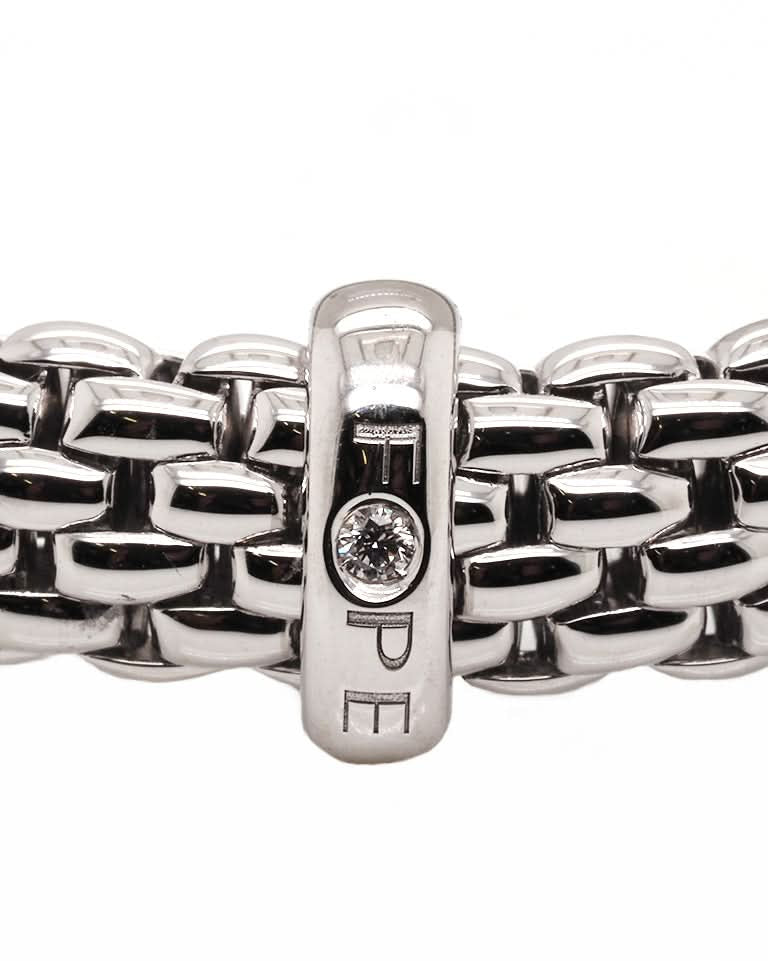 FOPE Designer Jewellery 18ct White Gold Round Brilliant Diamond Line Bracelet