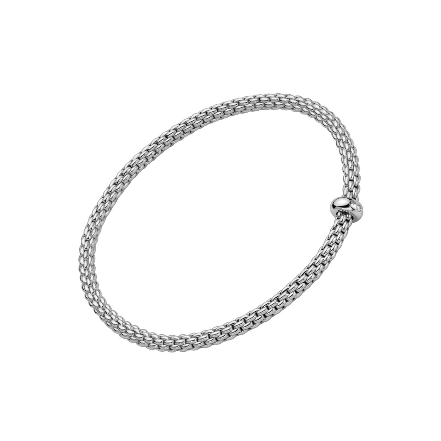 FOPE Designer Jewellery FOPE 18ct White Gold 'Flex'it Prima' Bracelet with Rondel 01M08BX_BB