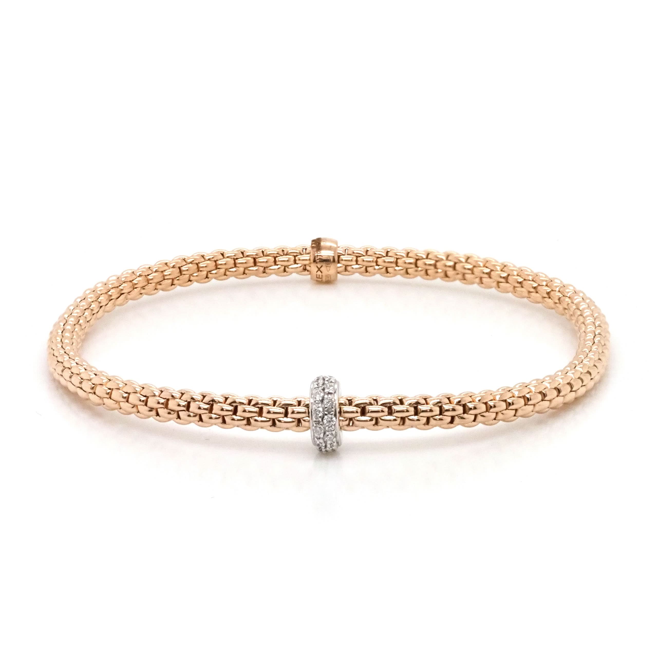 FOPE Designer Jewellery FOPE Prima 18ct Rose Gold 'Flex'it' Bracelet