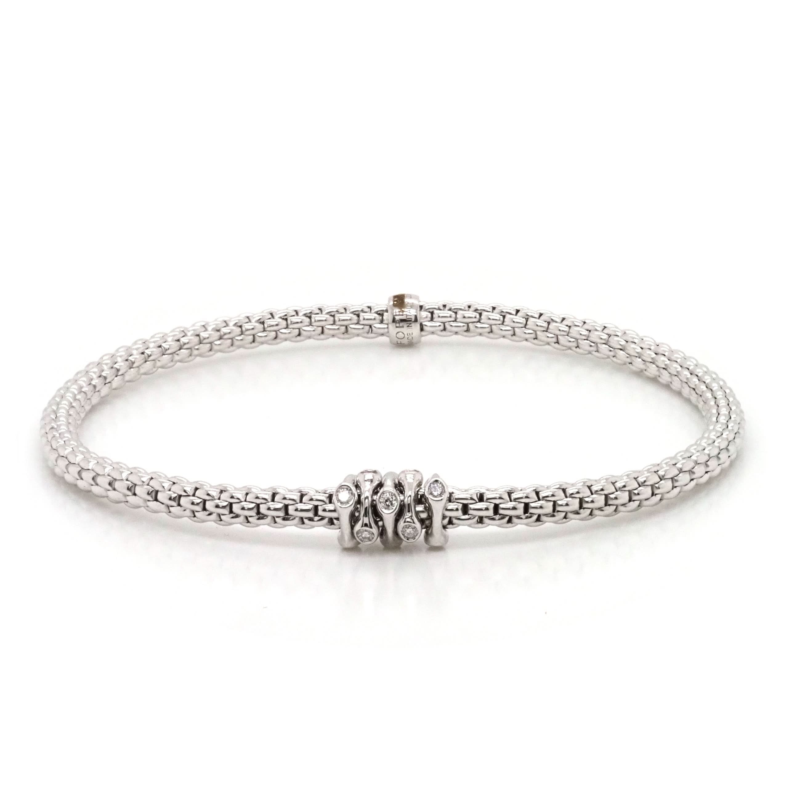 FOPE Designer Jewellery FOPE Prima 18ct White Gold 'Flex'it' Bracelet