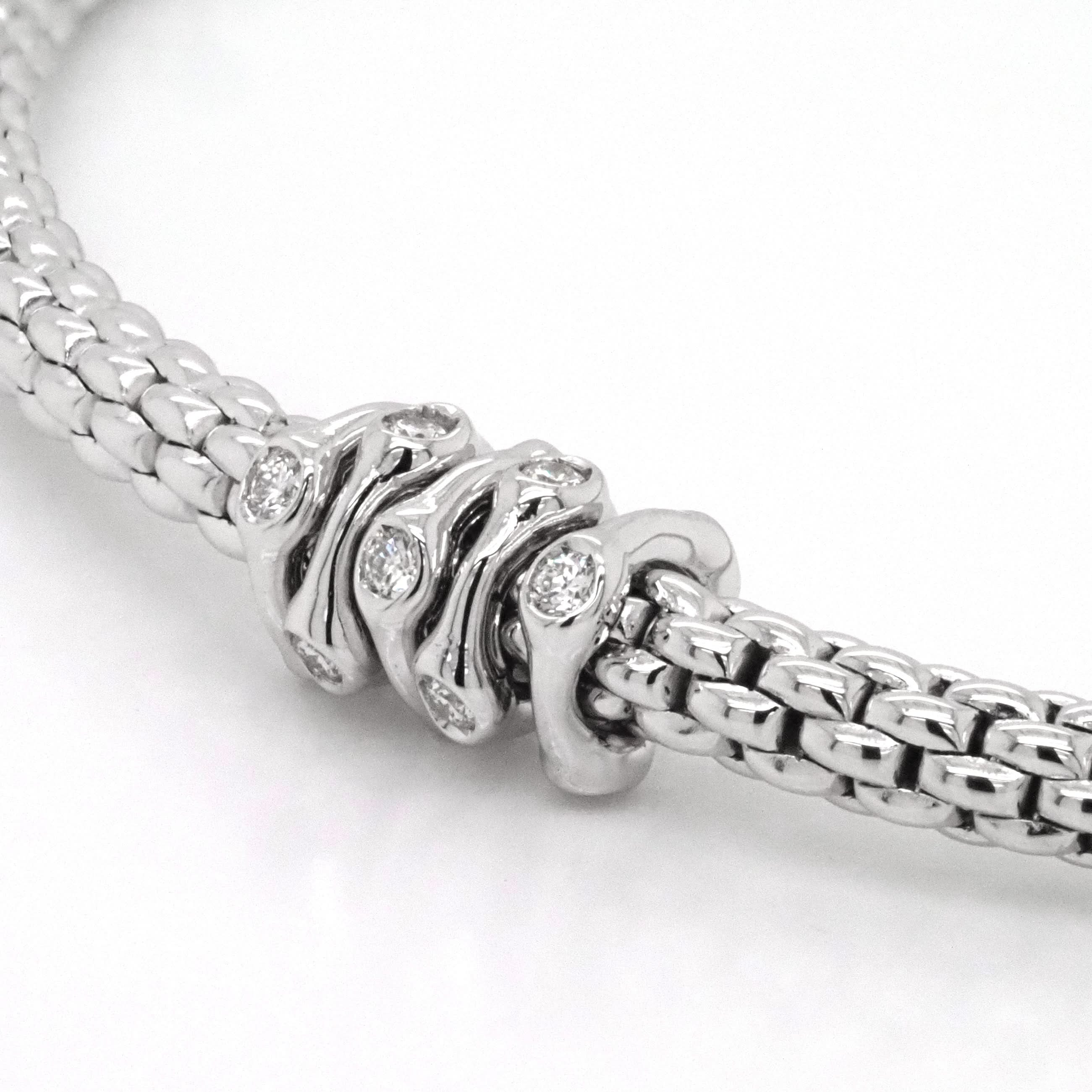 FOPE Designer Jewellery FOPE Prima 18ct White Gold 'Flex'it' Bracelet