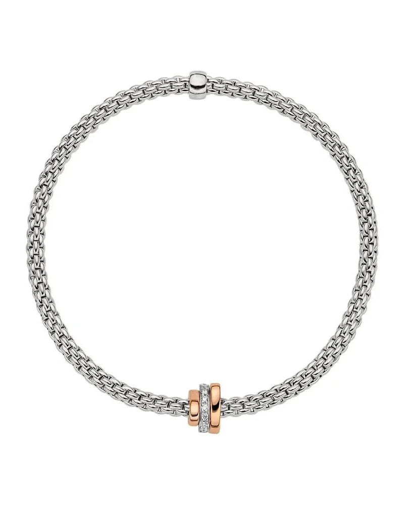 FOPE Designer Jewellery FOPE Prima 18ct White Gold 'Flex'it Prima' Bracelet with Rondels