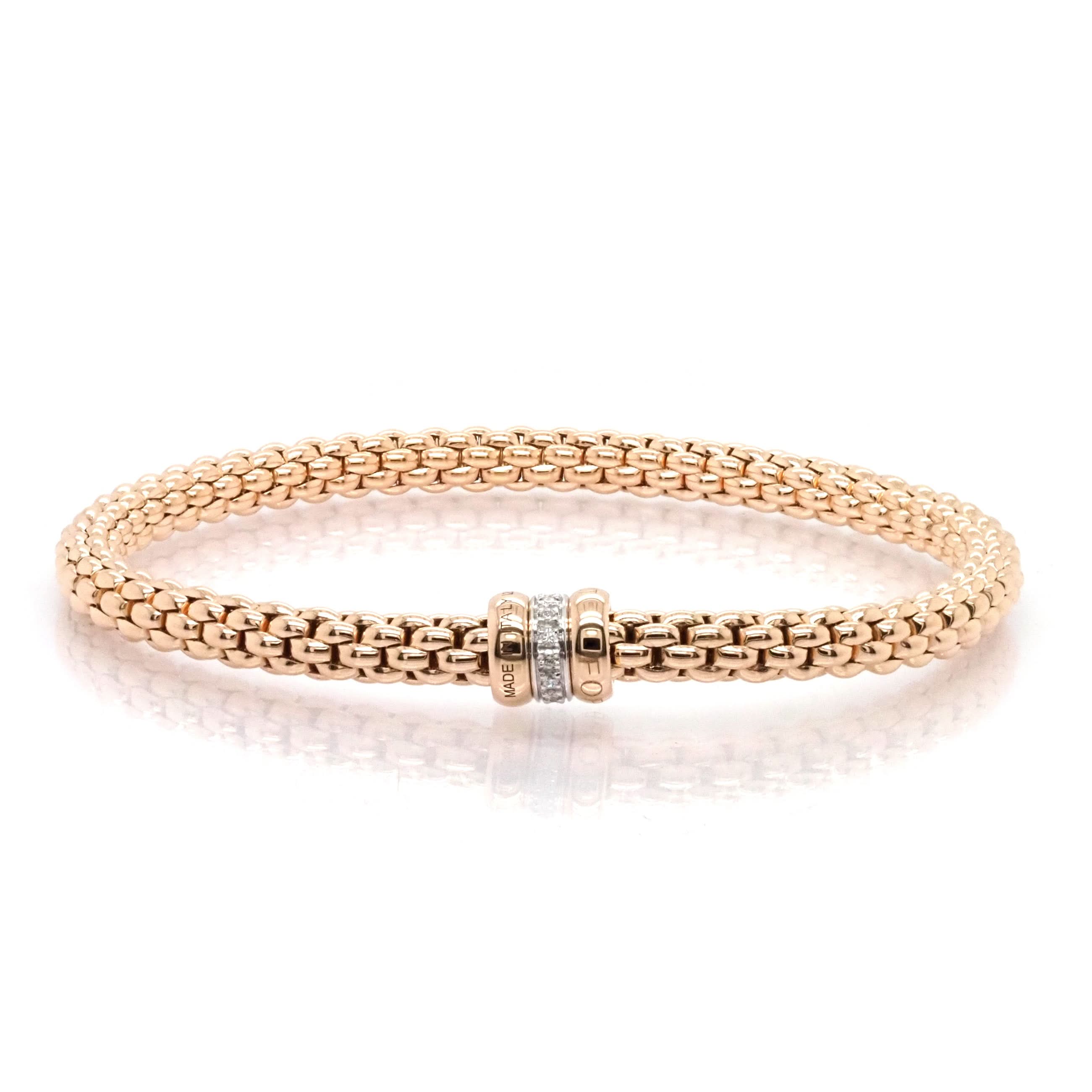 FOPE Designer Jewellery FOPE Solo 18ct Rose Gold 'Flex'it' Bracelet