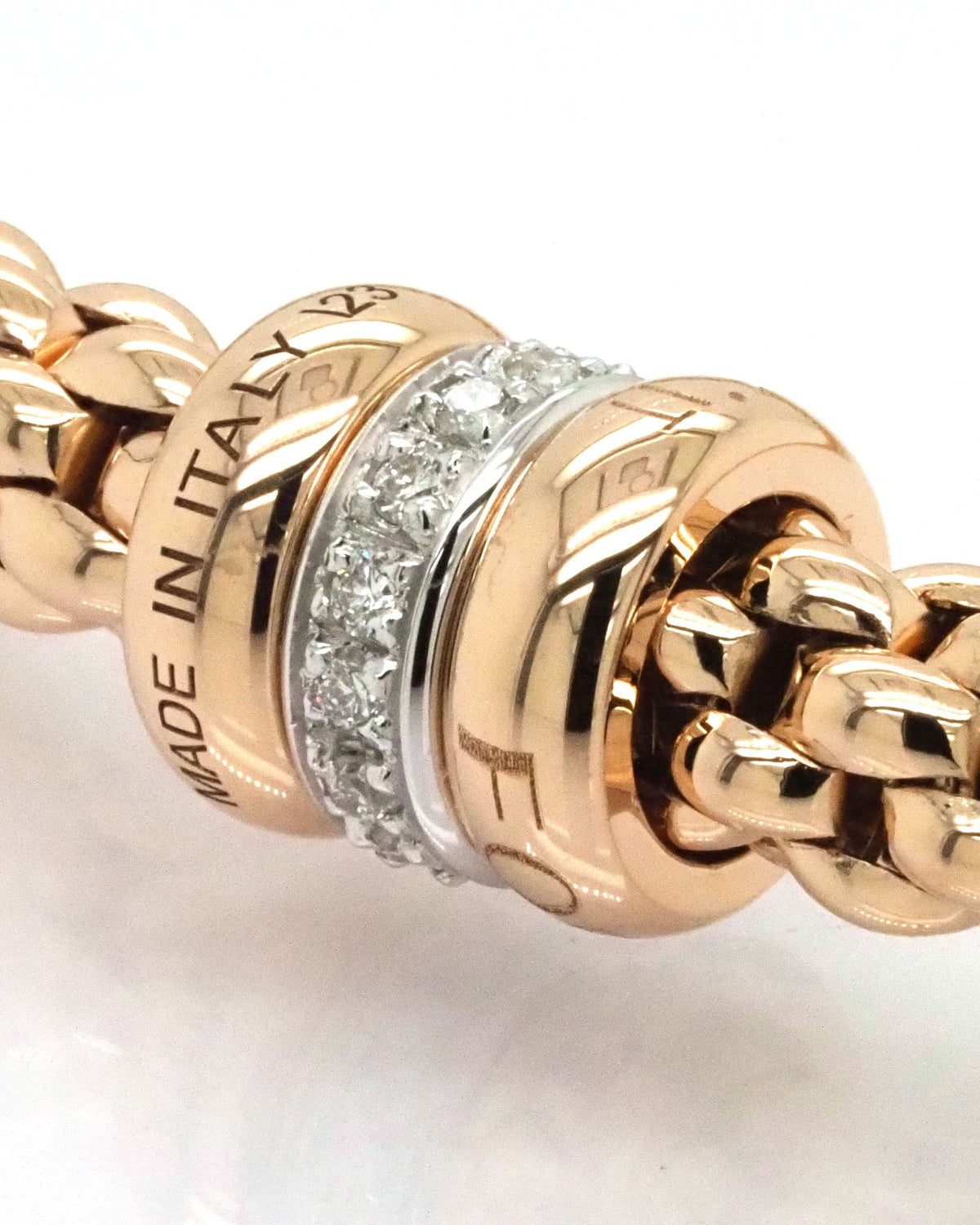 FOPE Designer Jewellery FOPE Solo 18ct Rose Gold 'Flex'it' Bracelet
