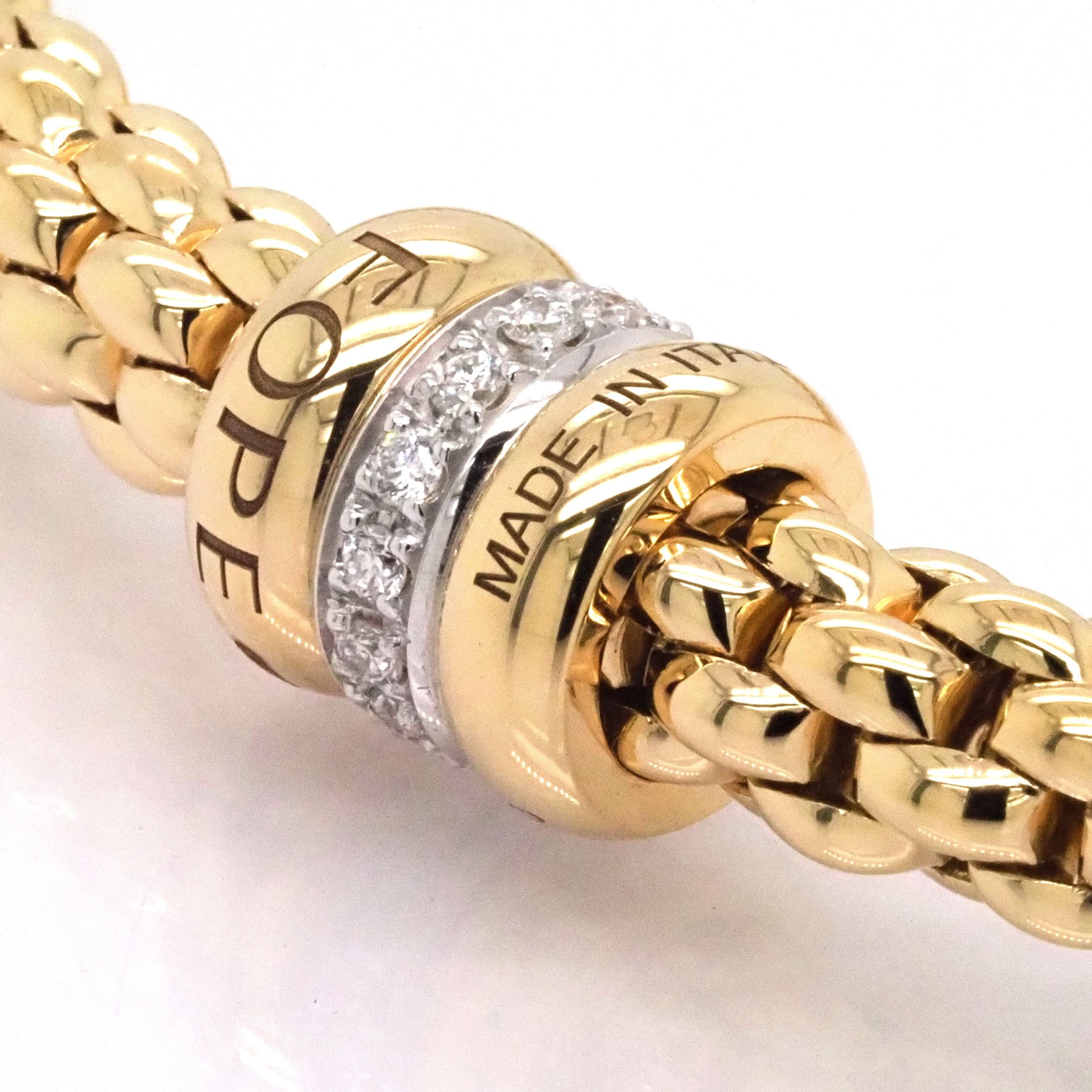 FOPE Designer Jewellery FOPE Solo 18ct Yellow Gold 'Flex'it' Bracelet