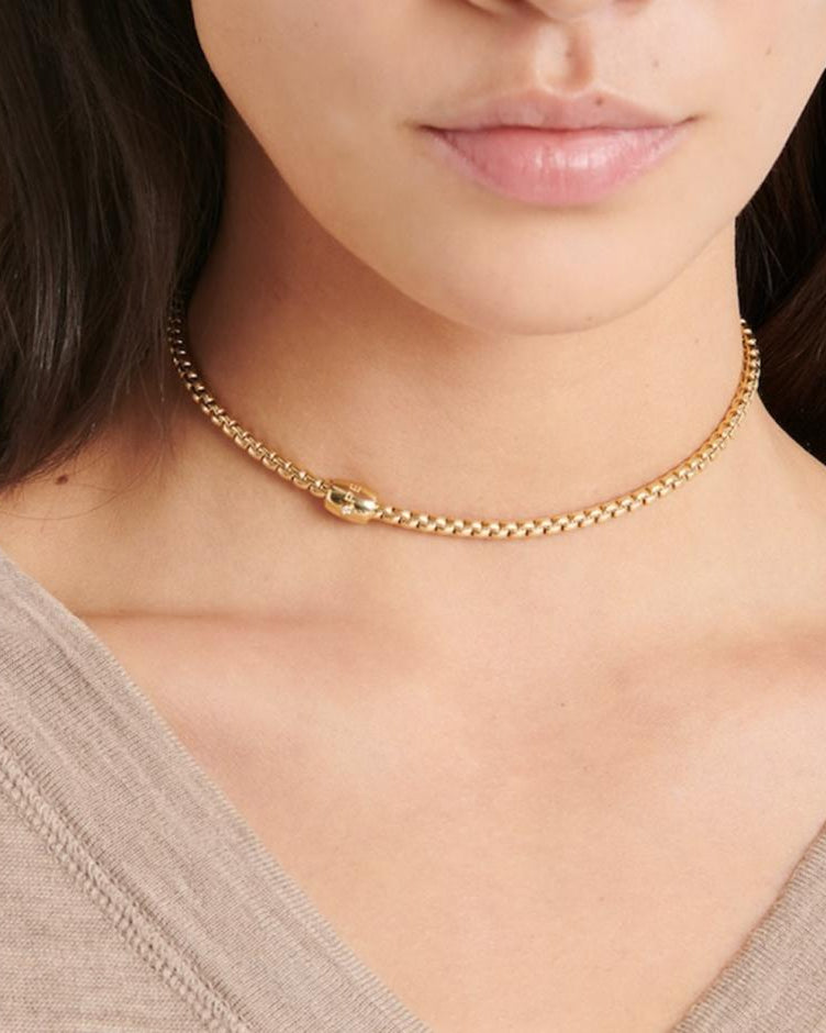 FOPE Designer Jewellery FOPE Solo Flex'it 18ct Yellow Gold 0.01ct Diamond 43cm Necklace