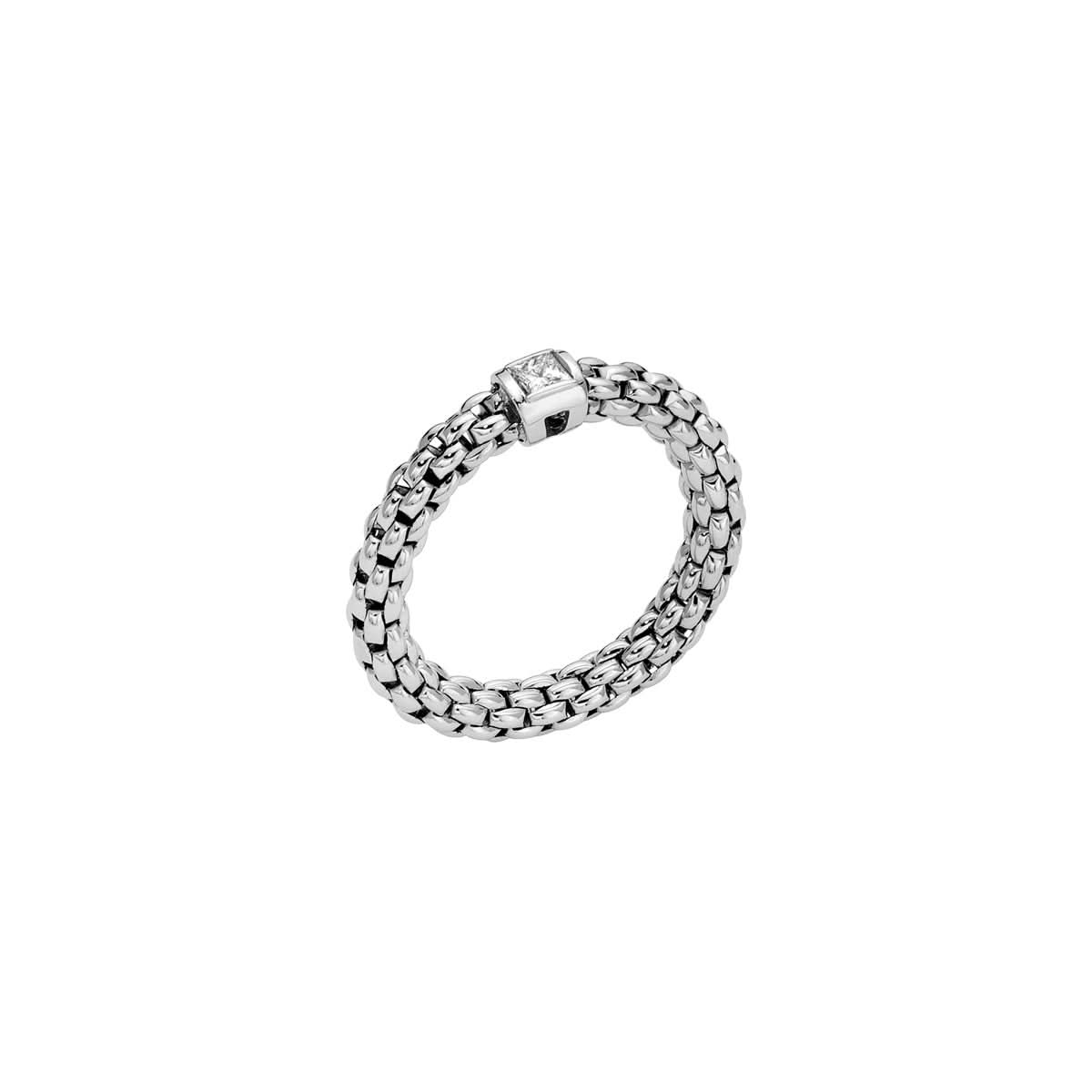 FOPE Designer Jewellery FOPE Souls 18ct White Gold Diamond-Set 'Flex'it' Ring