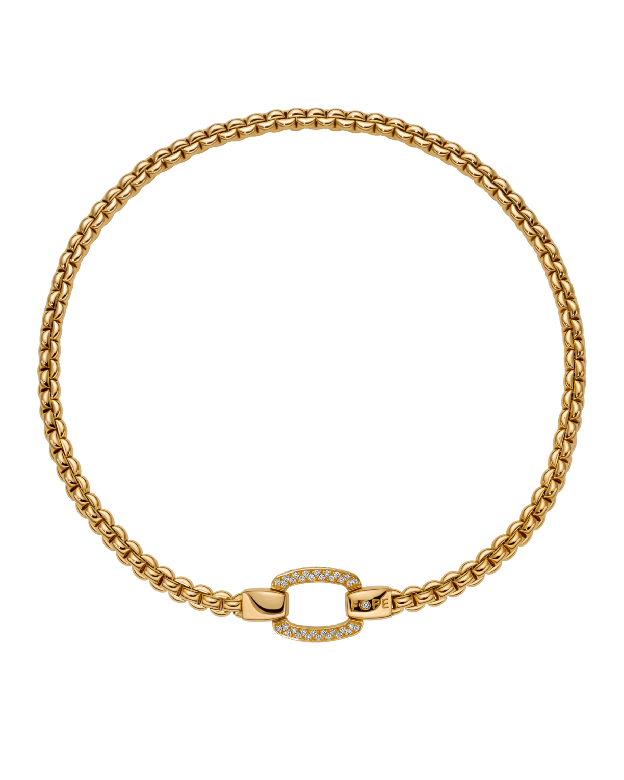 FOPE Jewellery Eka Collection Flex'it Necklace with Diamond Pavé Clasp
