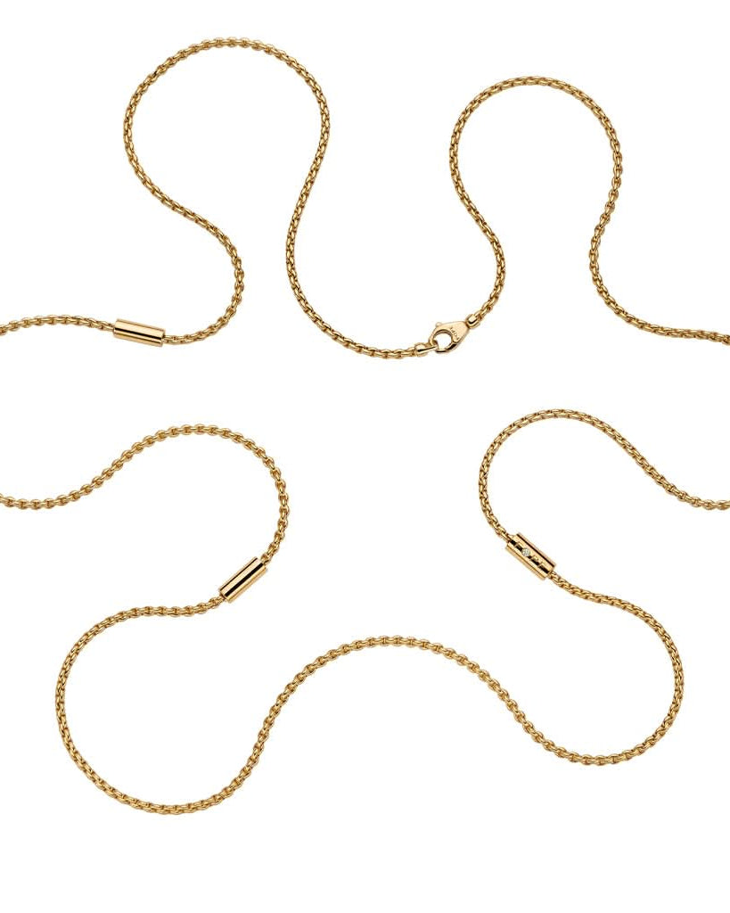 FOPE Jewellery FOPE ARIA 18ct Yellow Gold Long Necklace with Diamonds