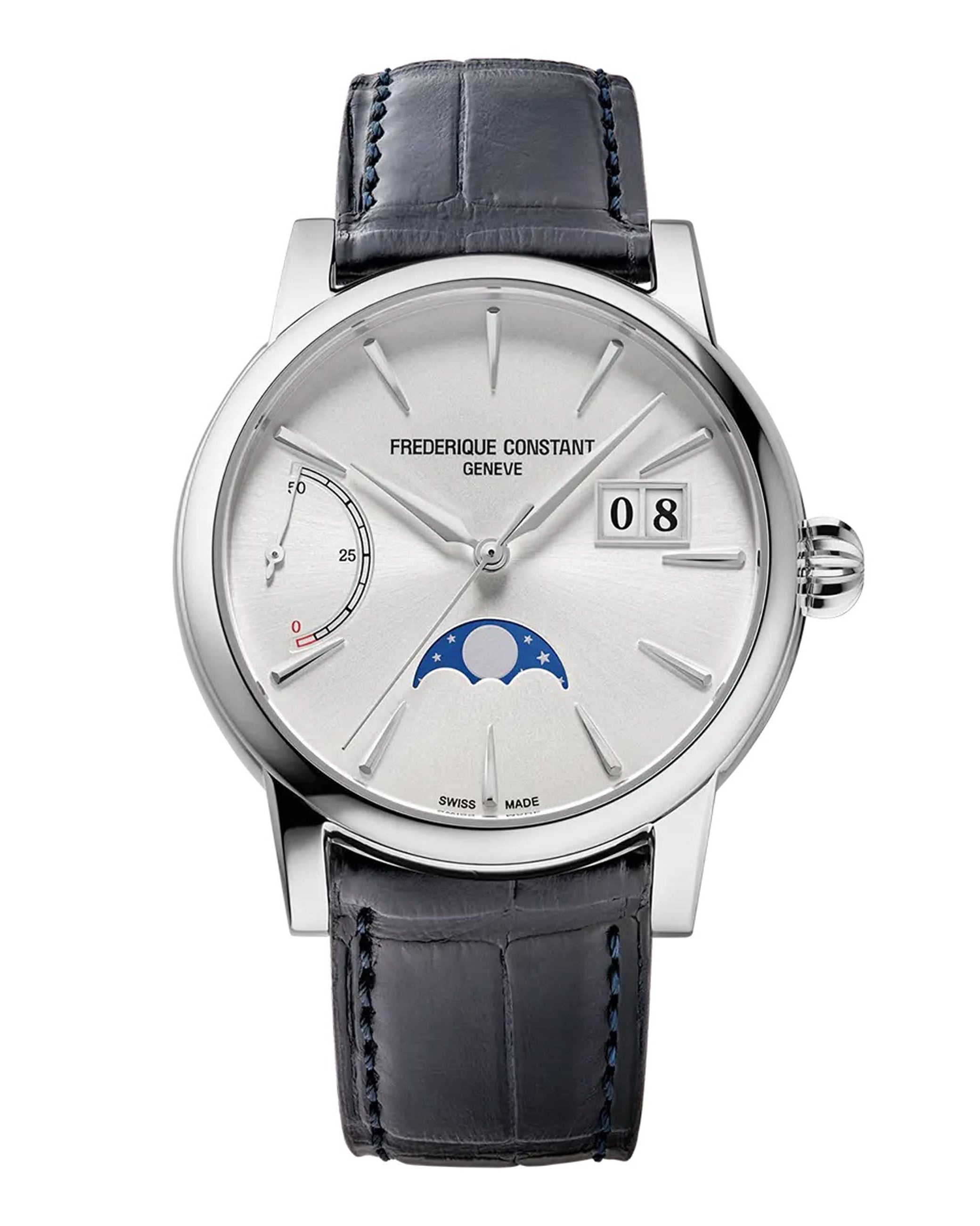Frederique Constant Luxury Watch Frederique Constant Classic Power Reserve Big Date Manufacture Automatic Watch, FC-735S3H6