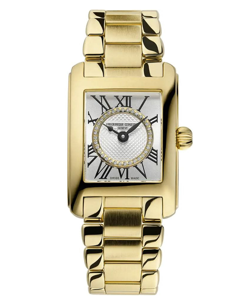 Frederique Constant Luxury Watch Frederique Constant Classics Carrée Gold PVD Quartz Watch FC-200MCDC25B