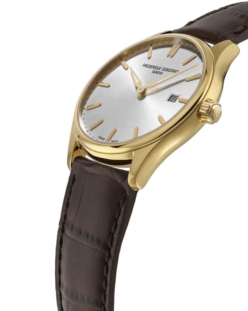 Frederique Constant Luxury Watch Frederique Constant Classics Gold PVD Date Quartz Watch FC-220SS5B3