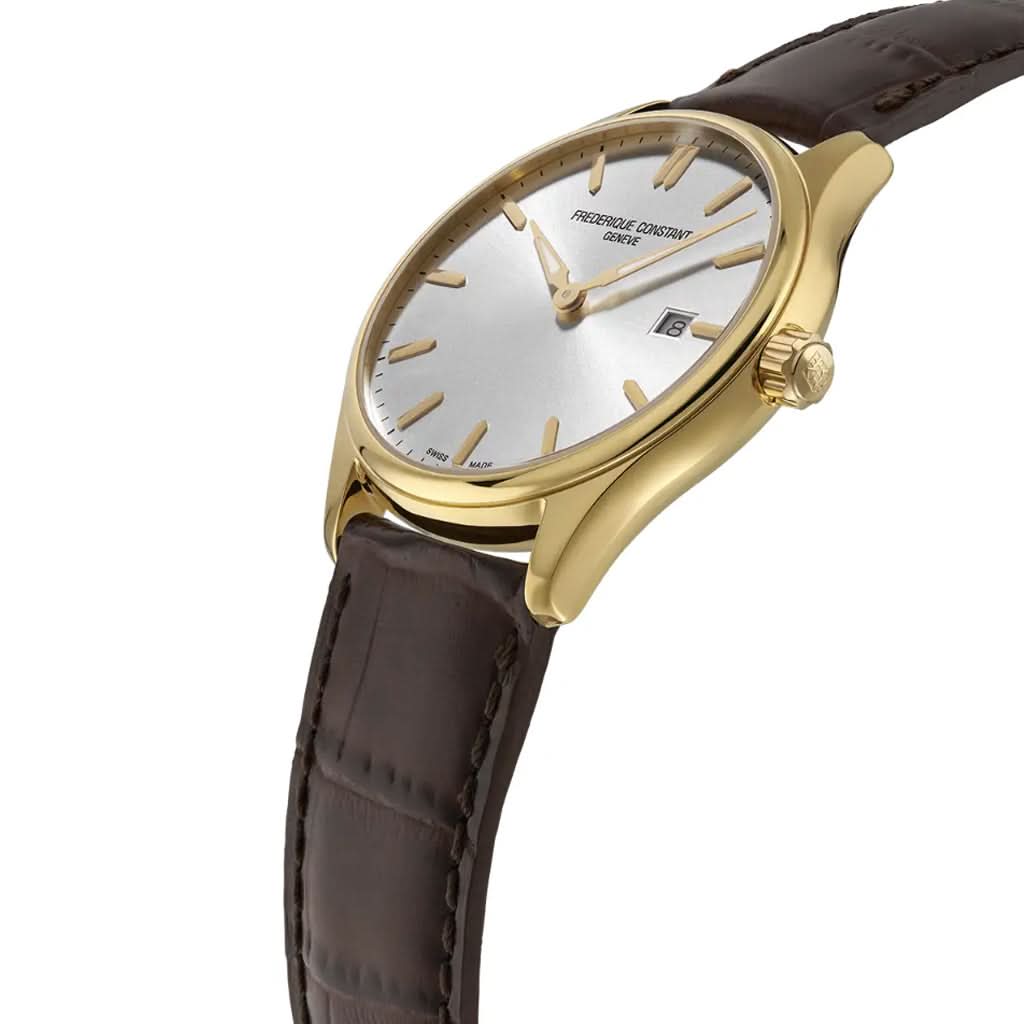 Frederique Constant Luxury Watch Frederique Constant Classics Gold PVD Date Quartz Watch FC-220SS5B3