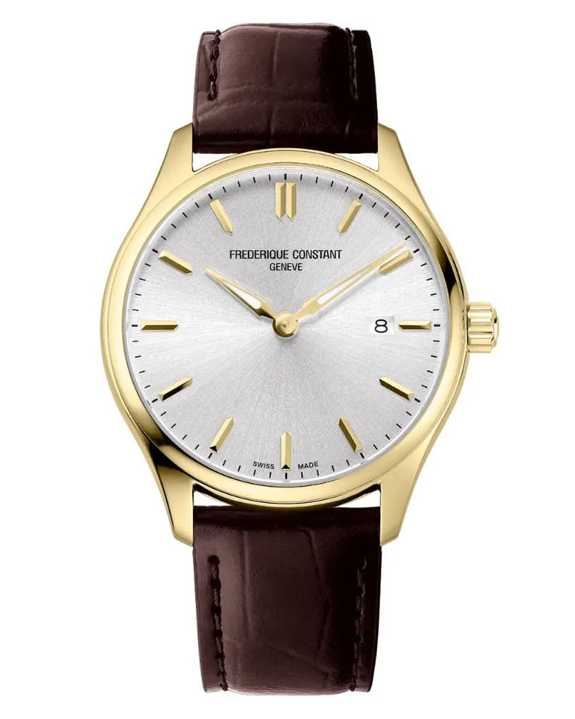 Frederique Constant Luxury Watch Frederique Constant Classics Gold PVD Date Quartz Watch FC-220SS5B3