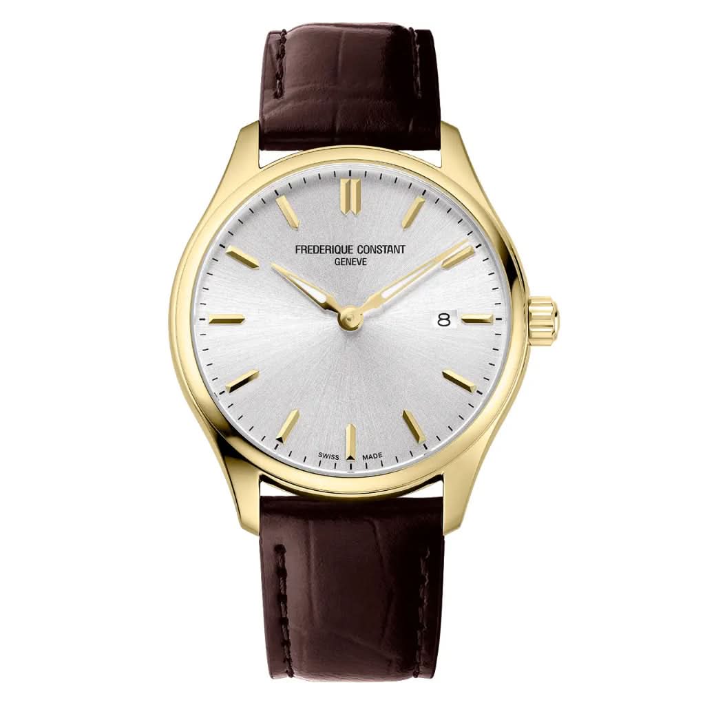 Frederique Constant Luxury Watch Frederique Constant Classics Gold PVD Date Quartz Watch FC-220SS5B3
