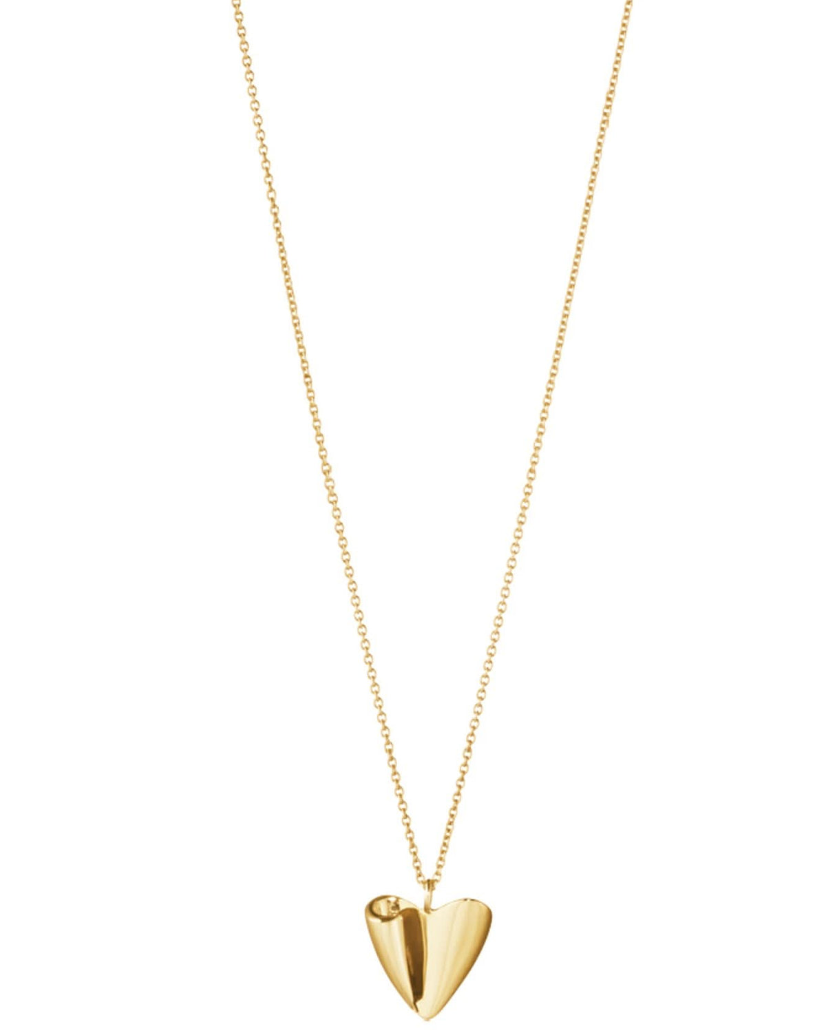 Georg Jensen Jewellery Georg Jensen 18ct Yellow Gold Folded Heart Pendant (20001520)