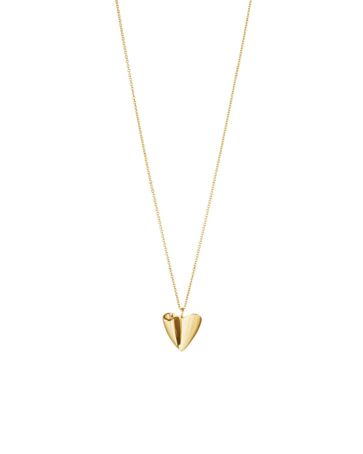 Georg Jensen Jewellery Georg Jensen 18ct Yellow Gold Folded Heart Pendant (20001520)