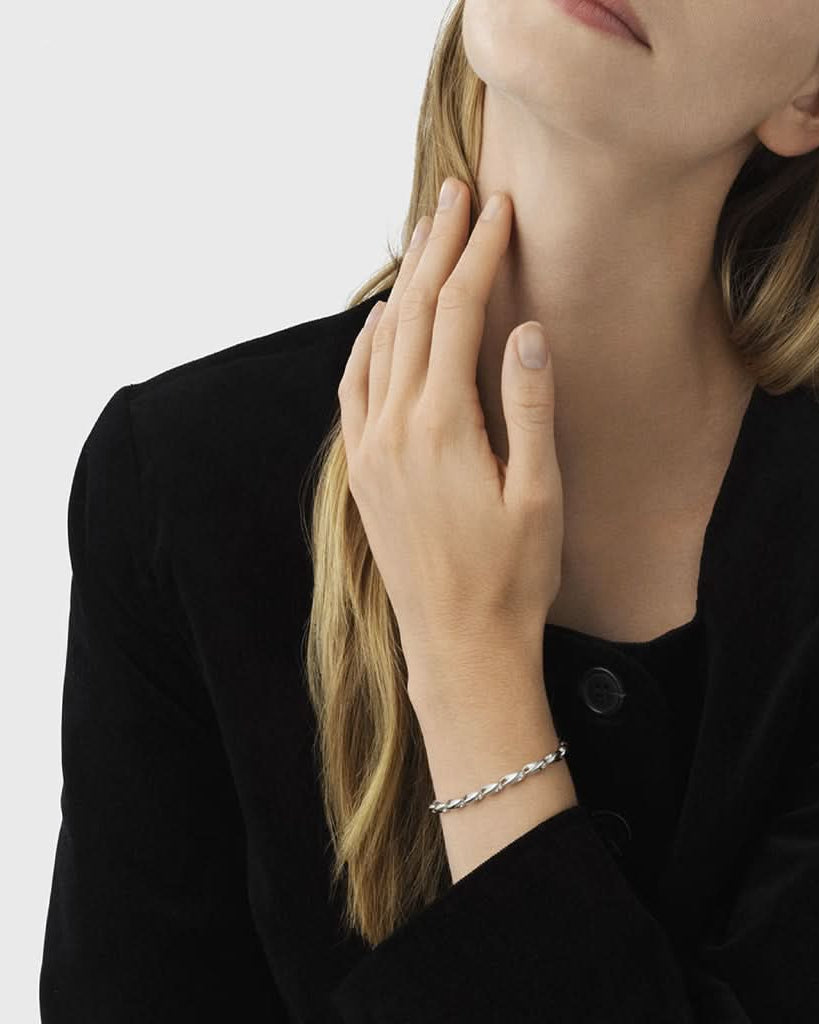 Georg Jensen Jewellery Georg Jensen REFLECT Sterling Silver Slim Bracelet 20001097