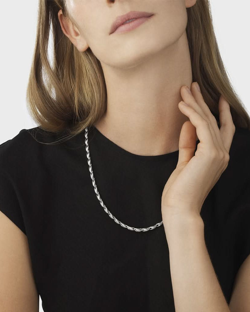 Georg Jensen Jewellery Georg Jensen Silver Reflect Necklace Long 20001094