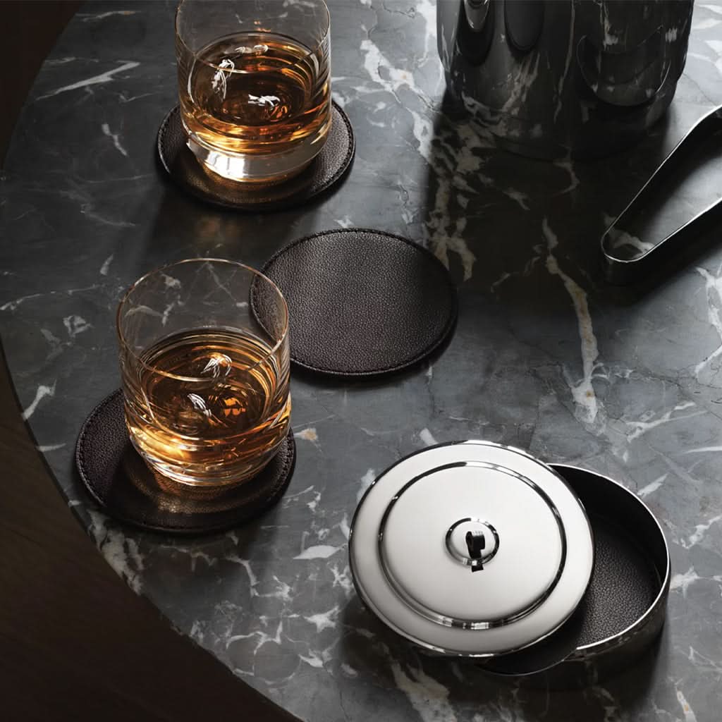 Georg Jensen Silverware Homewares Gifts Georg Jensen Manhattan Coaster Set 10016977