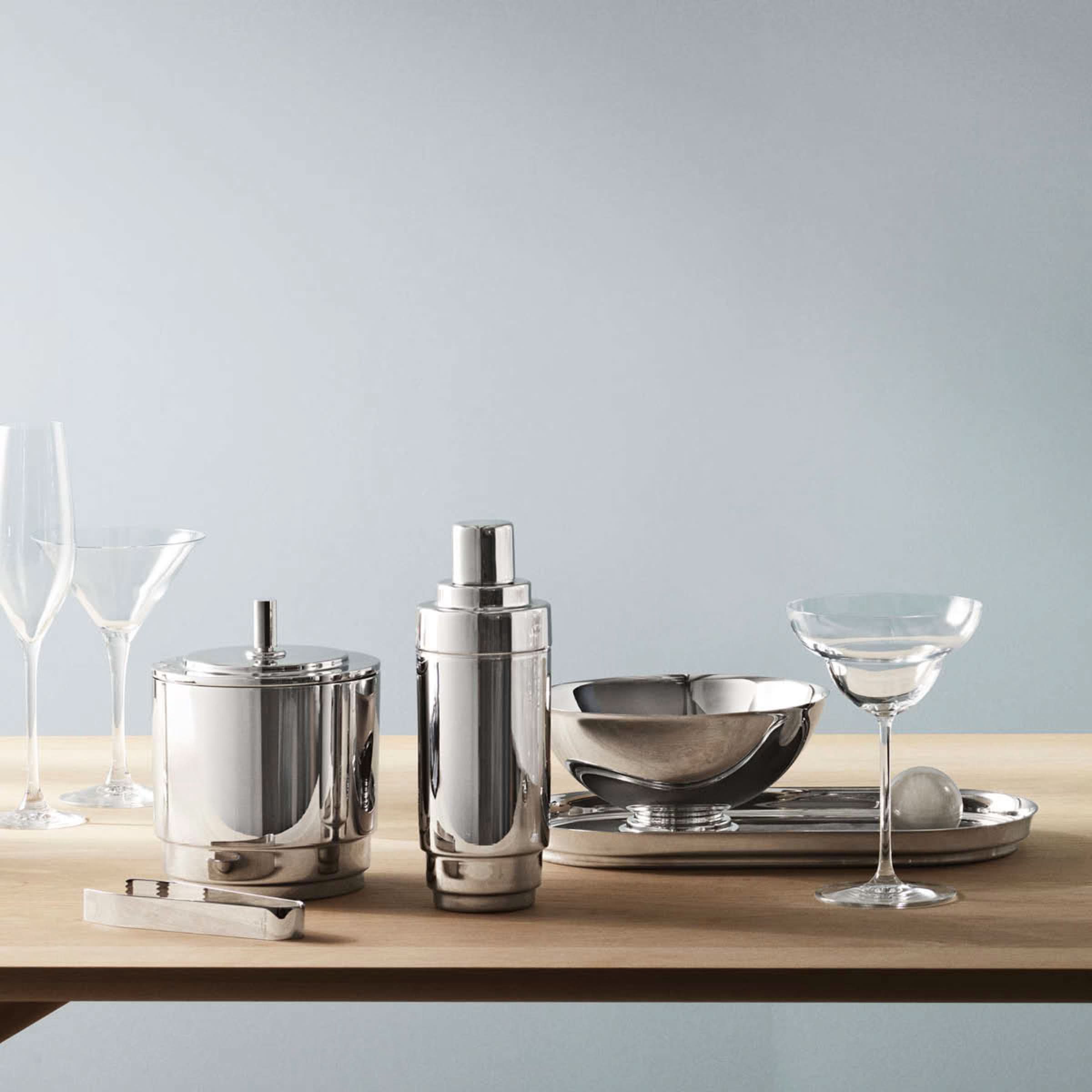 Georg Jensen Silverware Homewares Gifts Georg Jensen Manhattan Ice Bucket with Tongs (3586086)