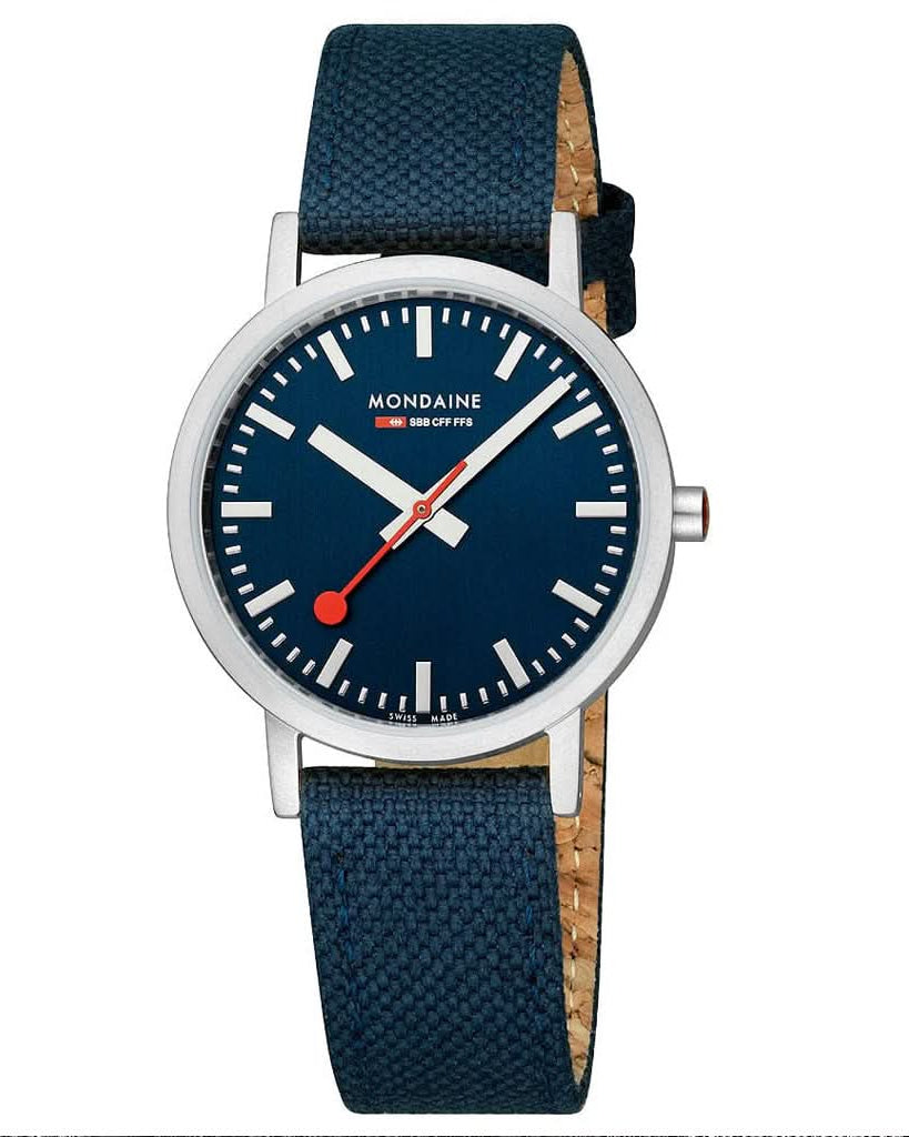 Mondaine Luxury Watches Mondaine Classic Deep Ocean Blue Quartz Strap Watch A660.30314.40SBD