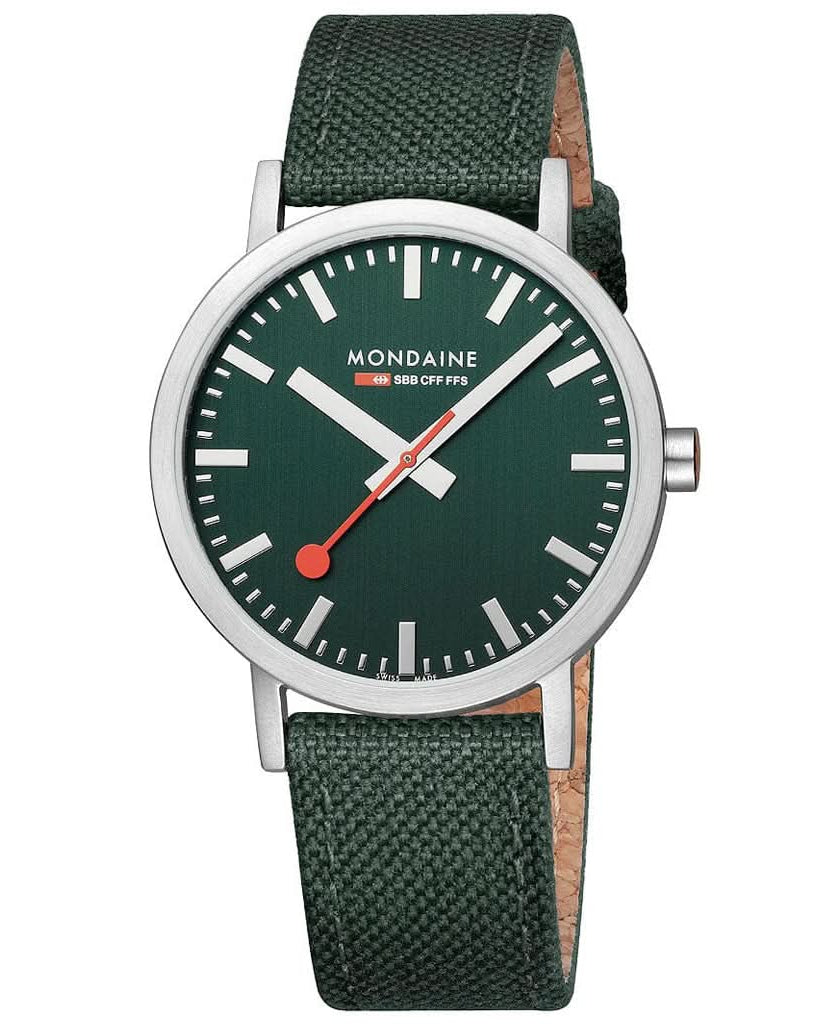 Mondaine Luxury Watches Mondaine Classic Forest Green Quartz Strap Watch A660.30314.60SBF