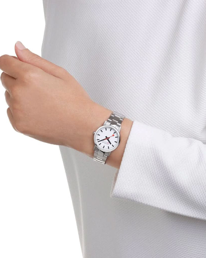 Mondaine Luxury Watches Mondaine Classic Stainless Steel Bracelet Watch A658.30323.11SBJ