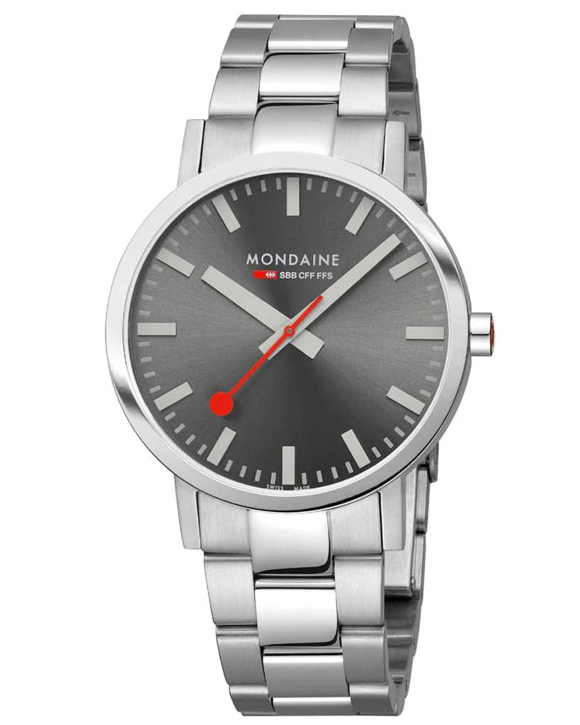 Mondaine Luxury Watches Mondaine Classic Stainless Steel Bracelet Watch with Grey Dial A660.30360.81SBJ
