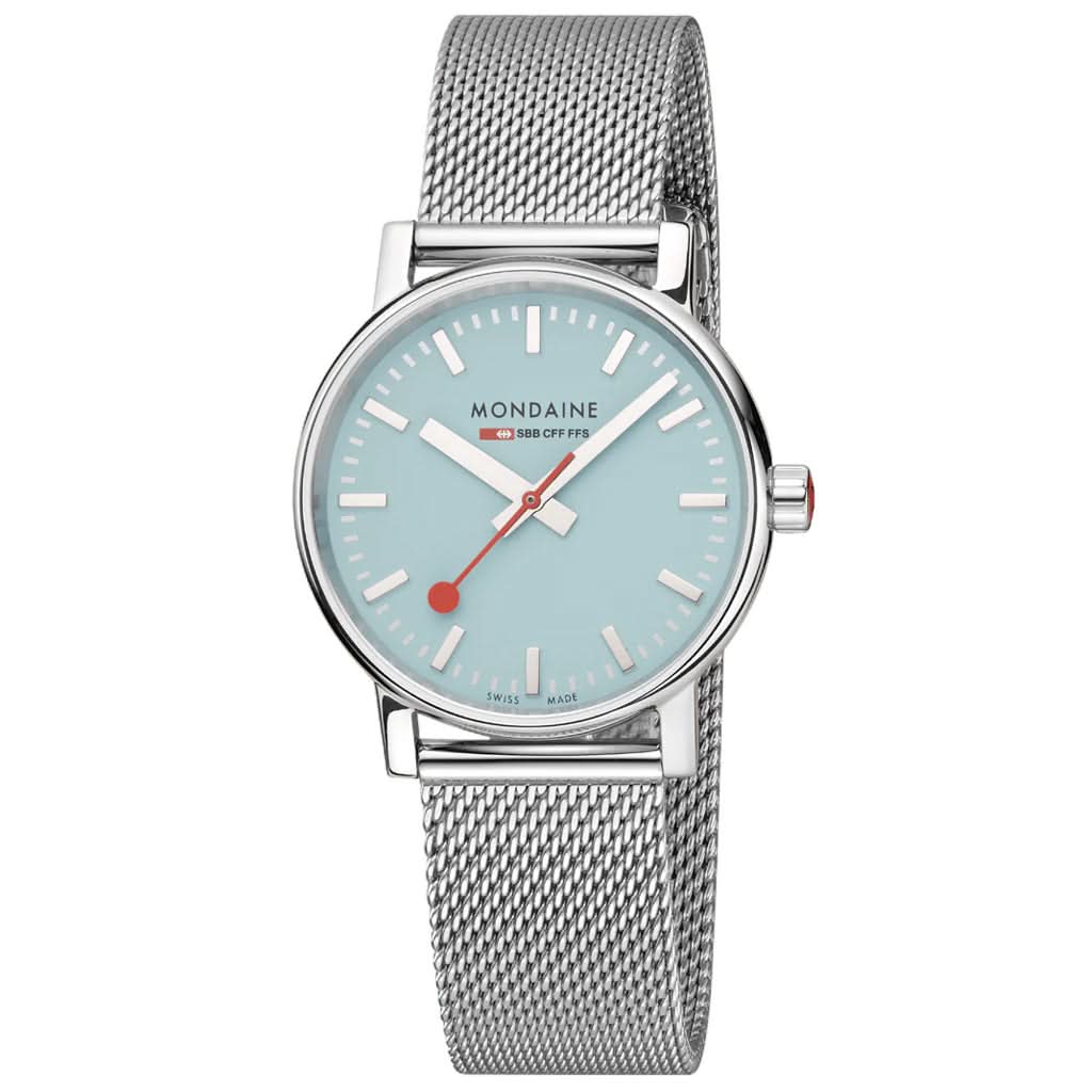 Mondaine Luxury Watches Mondaine Evo2 Light Blue Dial Quartz Watch MSE.35140.SM