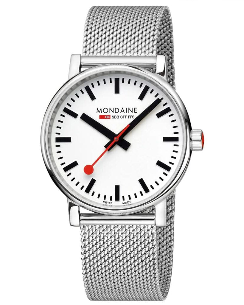 Mondaine Luxury Watches Mondaine EVO2 Stainless Steel Strap Watch MSE.40110.SM