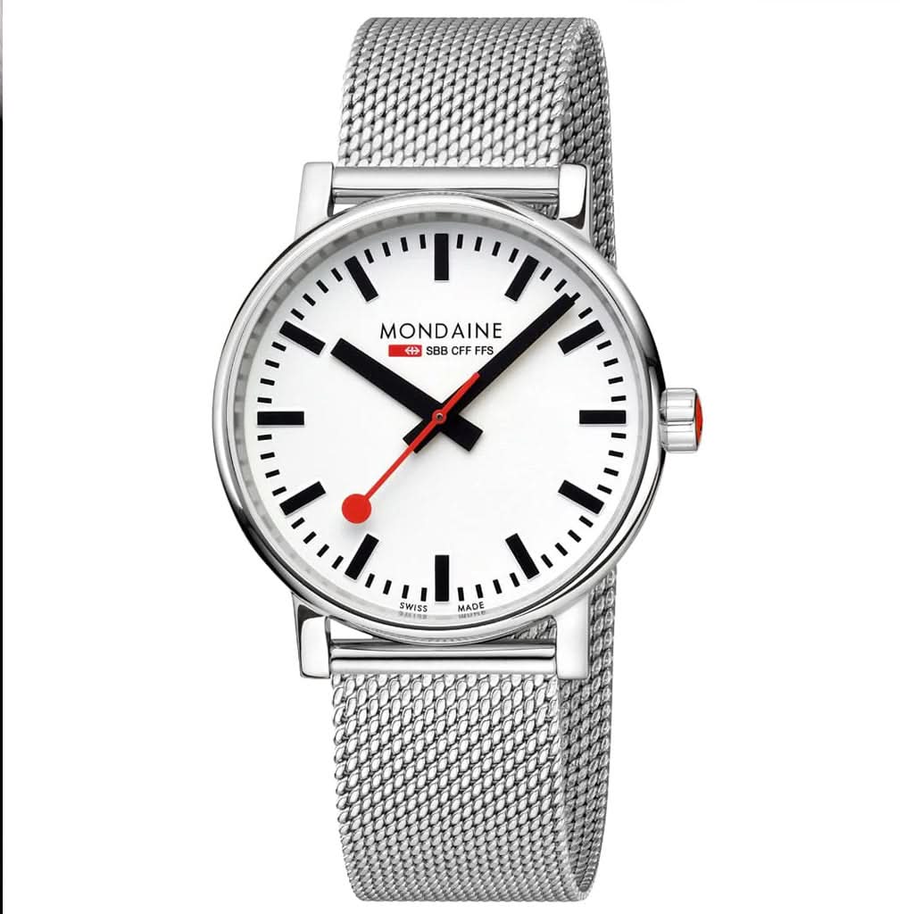Mondaine Luxury Watches Mondaine EVO2 Stainless Steel Strap Watch MSE.40110.SM