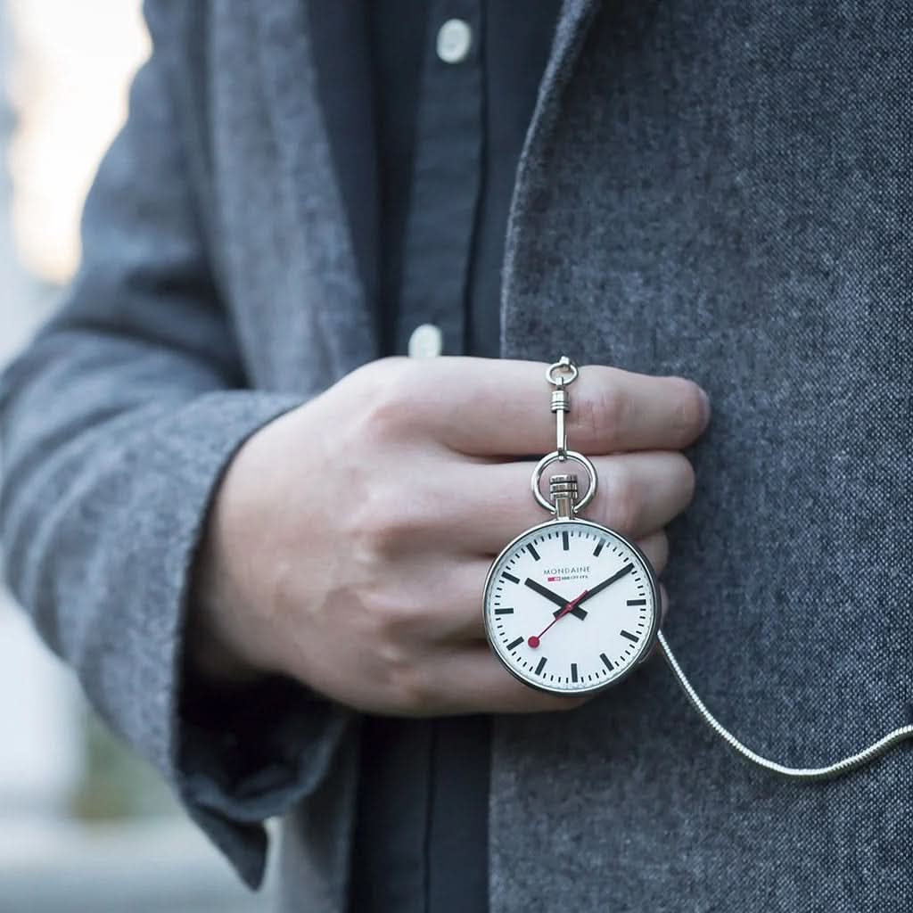 Mondaine Luxury Watches Mondaine Stainless Steel Pocket Watch A660.30316.11SBB