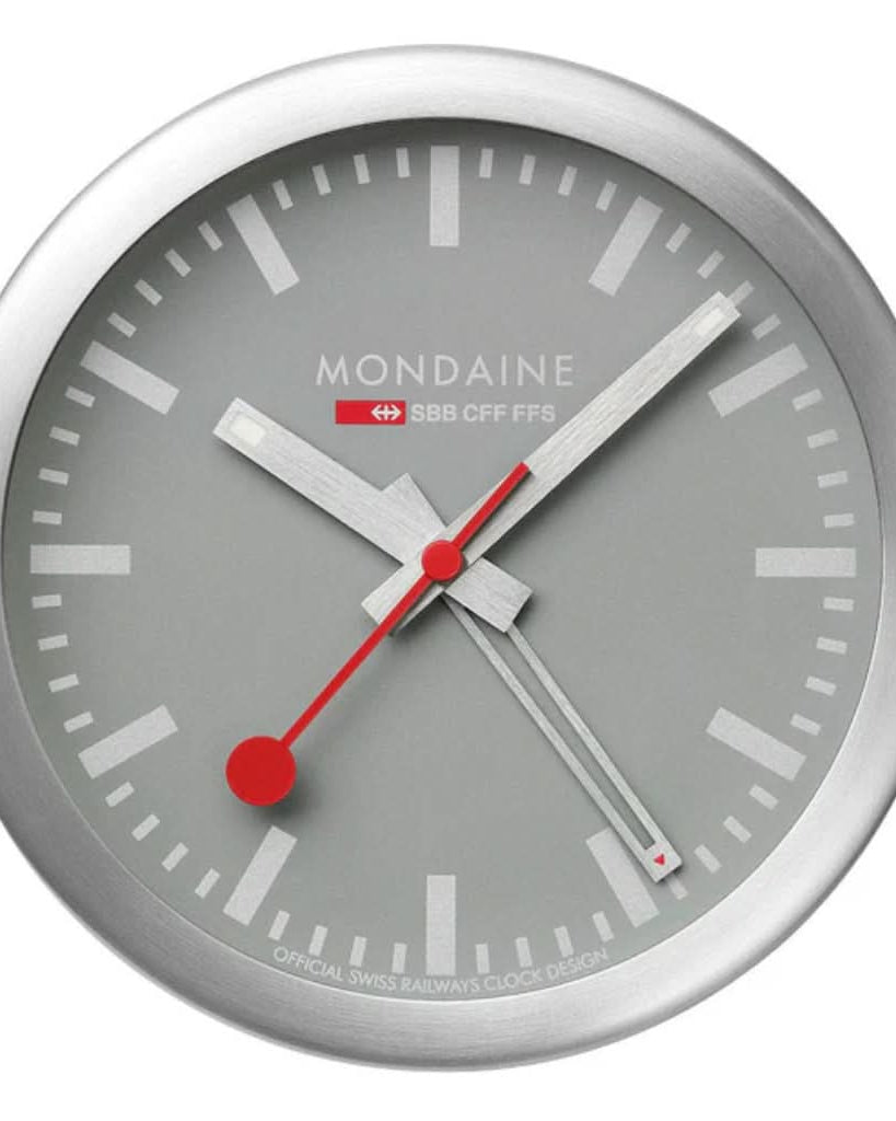 Mondaine Watch Accessory Mondaine Good Grey Table and Alarm Clock 12.5cm A997.MCAL.86SBV