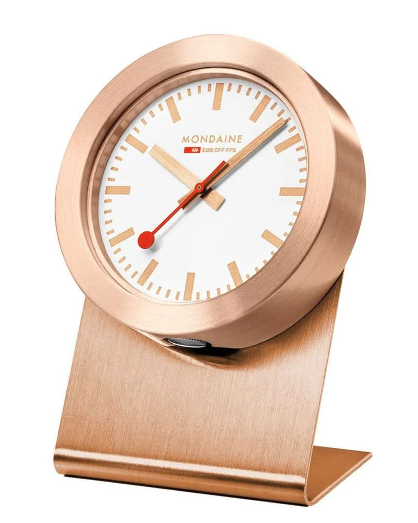 Mondaine Watch Accessory Mondaine Magnetic Table Copper Colour Clock 50mm A660.30318.82SBK