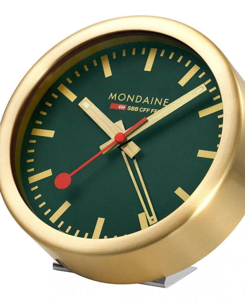 Mondaine Watch Accessory Mondaine Park Green Table and Alarm Clock 12.5cm A997.MCAL.66SBG