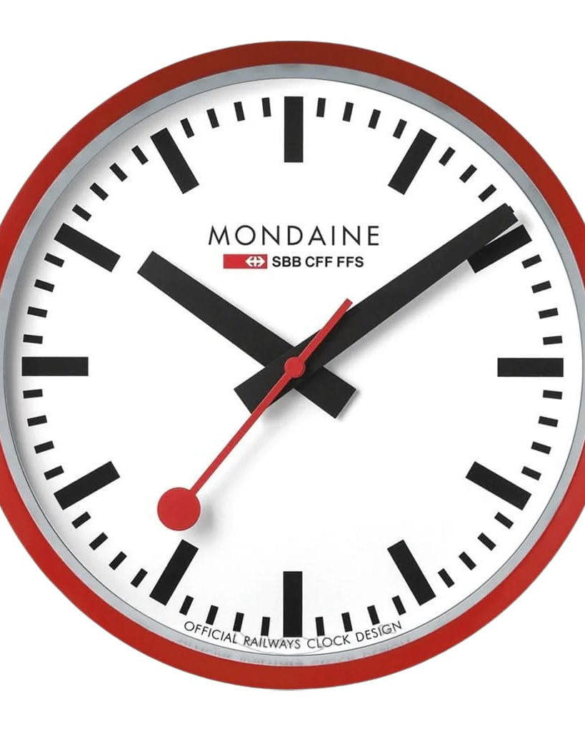 Mondaine Watch Accessory Mondaine Red Wall Clock 25cm A990.CLOCK.11SBC
