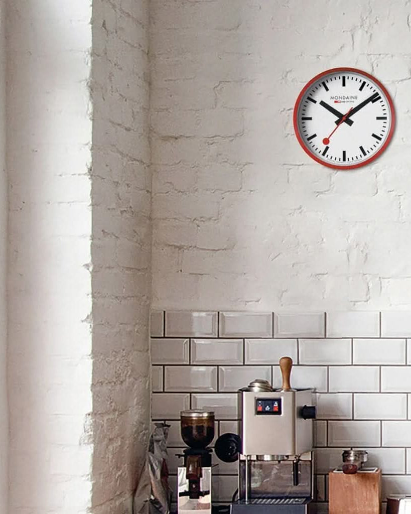 Mondaine Watch Accessory Mondaine Red Wall Clock 25cm A990.CLOCK.11SBC