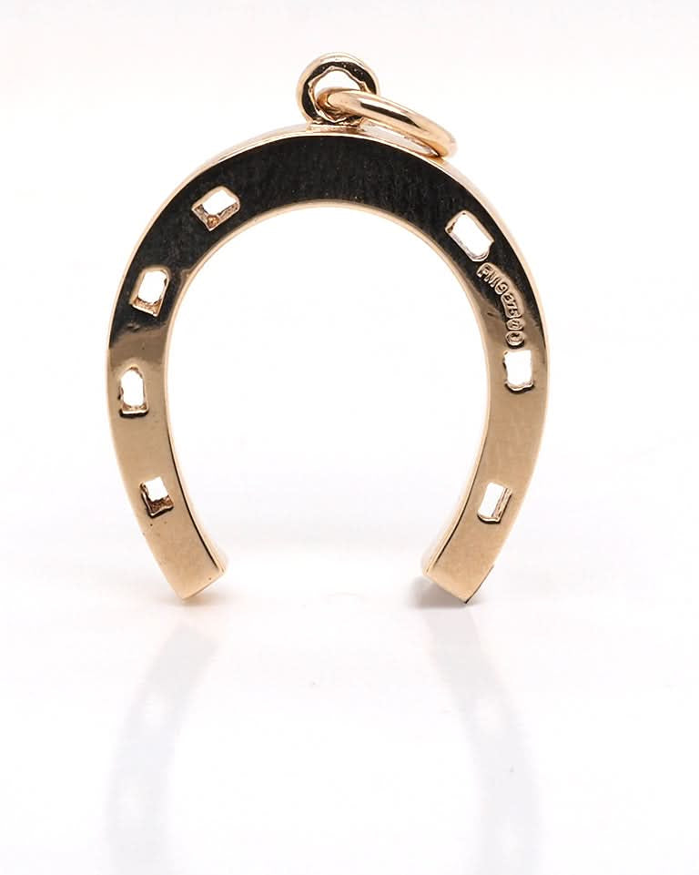 Ogden Of Harrogate Designer Jewellery 9ct Gold Horseshoe Charm