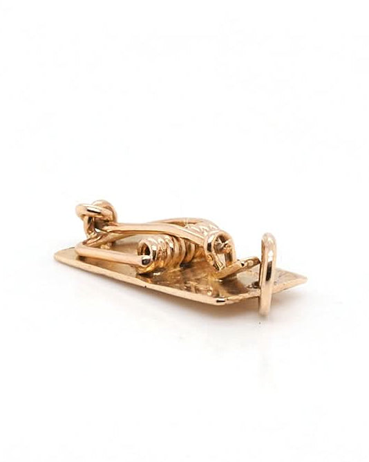 Ogden Of Harrogate Designer Jewellery 9ct Gold Mouse Trap Charm