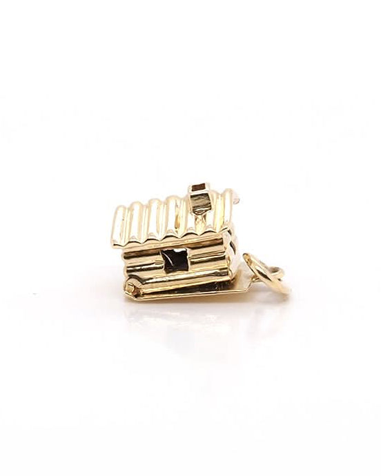 Ogden Of Harrogate Designer Jewellery 9ct Gold Small Cabin Charm