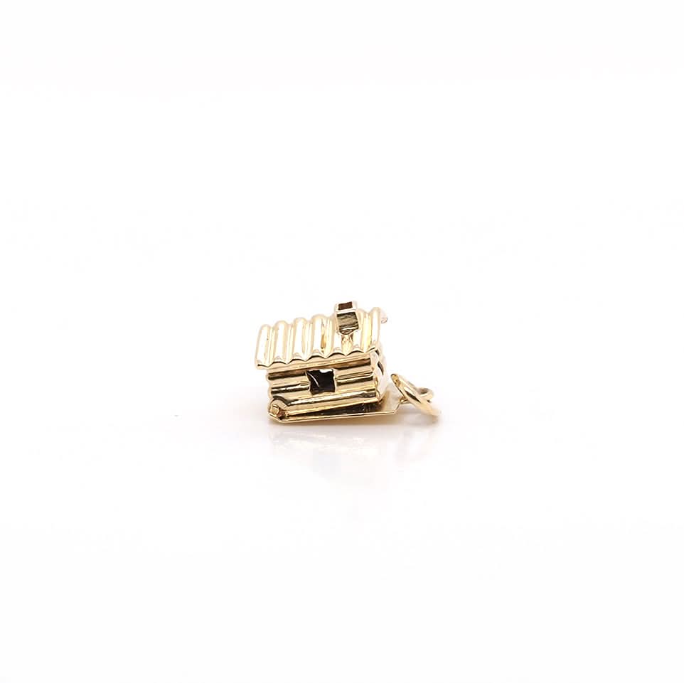 Ogden Of Harrogate Designer Jewellery 9ct Gold Small Cabin Charm