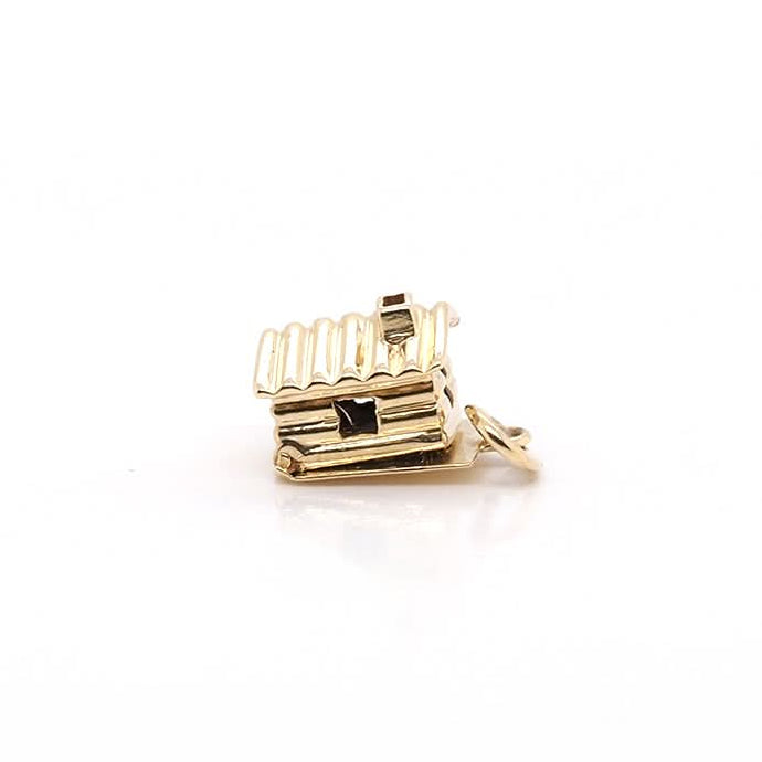 Ogden Of Harrogate Designer Jewellery 9ct Gold Small Cabin Charm